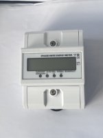 Din Rail AC 230 380V 3 Phase 4 Fil Compteur d'énergie Moniteur de consommation d'énergie kWh Compteur Wattmètre Bivolt 100A 50/60Hz LCD