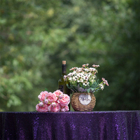 Nappe violette à vendre nappe à paillettes nouveau Design nappe à paillettes de table ronde