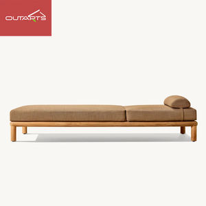 Lit de repos de luxe chaise longue en teck meubles de patio chaise de bronzage de plage lit de salon mobilier d'extérieur chaise longue en <span class=keywords><strong>bois</strong></span> - Product Image 2