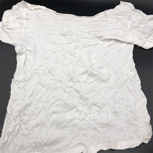 المسح الصناعي raمن 35-55 تي شيرت نفايات القطن الأبيض A + - Product Image 4