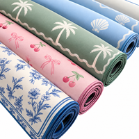 Tapis de jeu de Mahjong personnalisé à faible MOQ, directement de l'usine, carré, pour voyage, tables de Mahjong américain, tapis de poker domestique avec dos en caoutchouc