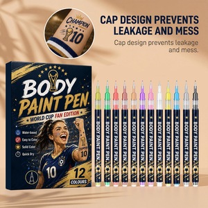 Marcadores de Pintura Corporal Temáticos 2026, Pigmento Suave para Graffiti Corporal, Marcadores Portátiles para Rostro y Cuerpo de Uso Diario - Product Image 1