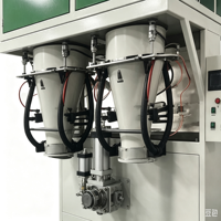Máquina de Envasado de Gránulos Semiautomática de Doble Tolva de 10-50 KG para Alimentos, Productos Químicos y Granos