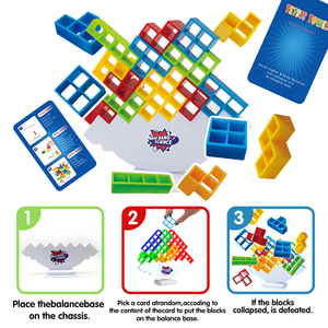 Juguete Científico <span class=keywords><strong>Tetra</strong></span> Tower, Juego de 27 Piezas, Bloques de Apilamiento para Equilibrio, Bloques de Construcción para Niños - Product Image 2
