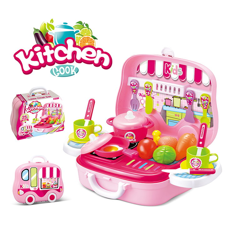 Детский развивающий набор из чемодана для раннего развития, переносной комплект кухонной утвари для ролевых игр, игрушки для детей
