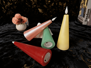 شموع LED مخروطية الشكل بدون لهب، شموع LED مع لهب متحرك تستخدم في المناسبات والأعياد وحفلات أعياد الميلاد - Product Image 3