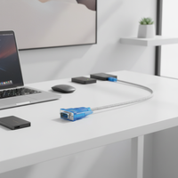 Cable Adaptador FTDI USB 2.0 Macho a Puerto Serie RS232 Mini DB9 de 9 Pines, Par Trenzado Sin Blindaje, Chapado en Oro, Cubierta de PVC para Computadora