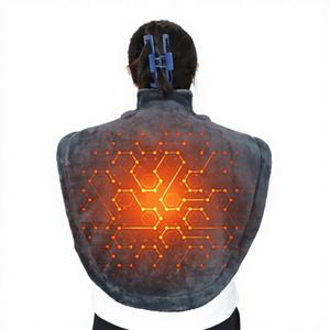 Coussin chauffant pour le cou avec réglage de la température et de la minuterie, soulage la douleur, coussin chauffant complet pour le dos, pour le bureau et la maison - Product Image 1