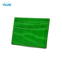 Dompet Kartu Kredit Kulit PU Saffiano Logo Kustom, Tempat Kartu Bisnis, Hadiah Promosi