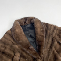 Printemps automne hiver doux toucher agréable nouveau manteau en fourrure de vison marron naturel