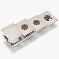 Interruptores y Enchufes de Pared WESA Ultrafinos con Botón Pulsador EU de 1/2/3 Vías con Enchufe USB Tipo C, Combinación Libre, Diseño Moderno de Lujo