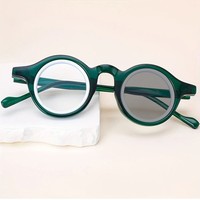 2513 Nouvelles Lunettes Intelligentes à Monture Complète AC à Changement de Couleur pour Hommes et Femmes, Montures Rétro Japonais-Coréennes, Gris Photochromique Haut de Gamme Transfrontalier