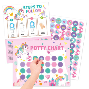 Tableau créatif d'apprentissage <span class=keywords><strong>de</strong></span> la propreté pour les tout-petits garçons et filles avec autocollants et jouets à coller pour l'apprentissage <span class=keywords><strong>de</strong></span> la propreté des enfants - Product Image 1