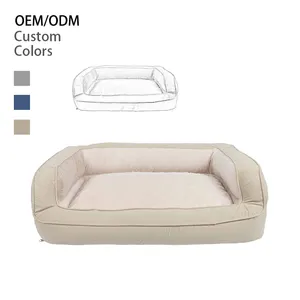 Wholesale Luxury Dog Bed Waterproof And Breathable Rectangle Oxford Pet Product By Manufacturers Made Of Velvet And Corduroy