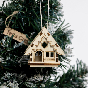Décoration <span class=keywords><strong>de</strong></span> Noë<span class=keywords><strong>l</strong></span> à suspendre à <span class=keywords><strong>l</strong></span>'arbre : Mini maison <span class=keywords><strong>de</strong></span> village scénique avec lumières LED – Meilleures ventes - Product Image 2