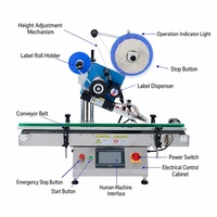 Machine d'étiquetage entièrement automatique pour surfaces planes, pour sachets, cartons, boîtes en papier, boîtes en plastique et bouteilles, applicateur d'étiquettes supérieures