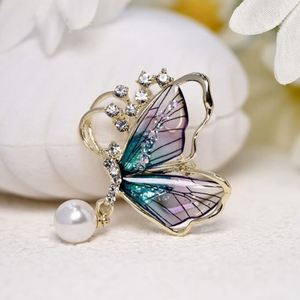 Broche de mariposa con perlas y borlas, broches de insectos con pedrería para mujer, broche para corsage, cárdigan y traje - Product Image 5