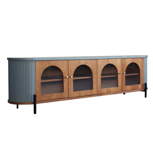 Rắn Gỗ Vòng Cà Phê & Side Bảng Với Mở Rộng Kim Loại Chân TV Tủ Hiển Thị <span class=keywords><strong>Sideboard</strong></span> Cho Phòng Khách & Trường Học/Căn Hộ - Product Image 1
