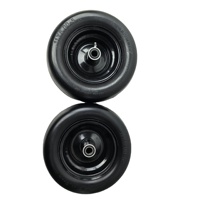 Roue en mousse PU anti-crevaison 13x5.00-6 avec jante en acier noire, pneu plein lisse pour chariot de golf et tondeuse à gazon