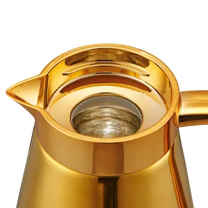 Disesuaikan panci kopi baja tahan karat kaca Liner Vacuum Flask kualitas Premium termos kendi