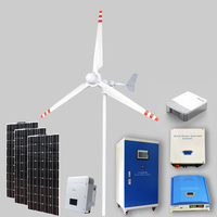 Système énergétique hybride résidentiel hors réseau/sur réseau, générateur éolien et panneaux solaires avec stockage d'énergie pour usage domestique