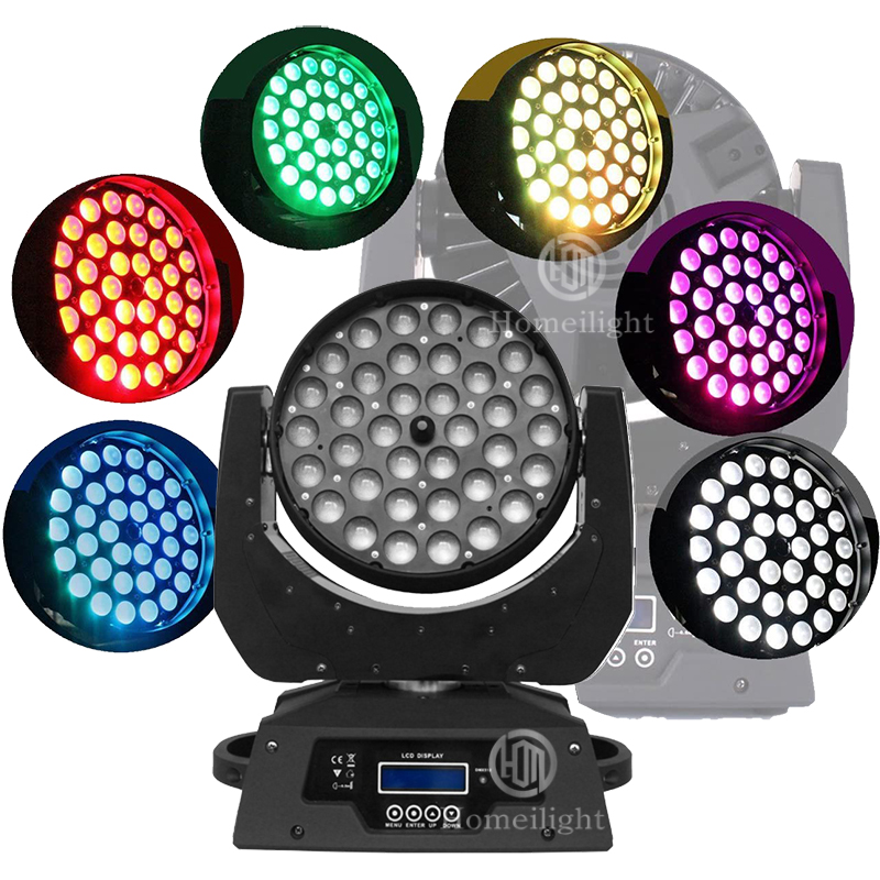 Homei Pro light 36x10W RGBW 4in1 ring control aura control LED Moving Head Wash Beam Stage Light Zoom Spot Light