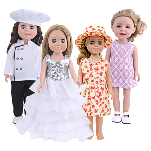 Vêtements de poupée de 18 pouces Vêtements de poupée de 45 <span class=keywords><strong>cm</strong></span> Robe de couleur licorne - Product Image 1