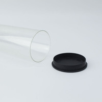 Tube extrudé en plastique transparent avec bouchon et fond scellé pour rouge à lèvres et cosmétiques