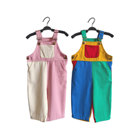 Vêtements pour enfants pour bébés printemps été garçons et filles bébé petits enfants bloc de couleur unie décontracté enfants bavoir pantalon