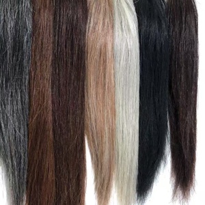 Extensions de queue en crin naturel durable pour le Western Pleasure et les spectacles de Rodeo, avec boucle en tissu sécurisée - Product Image 1