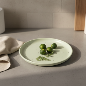 High Quality Splashed Ink Checkerboard Patterned Modern Stoneware Ceramic Kitchen <b>Plate</b> Eco-Friendly Dishwasher Safe Food Grade - Product Image 1