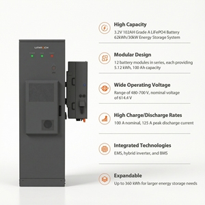 PMI HP1500K Commercial Industrial Home 30/50kW 100kWh Rack Lithium Lifepo4 Air-Cooled Solar <b>Energy</b> <b>Storage</b> <b>System</b> Container 5-10 - Product Image 3