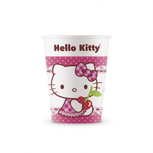 Gobelet jetable en papier cylindrique Hello Kitty, motif dessin animé mignon, 200 ml, pour fêtes, Party Love China - Product Image 4