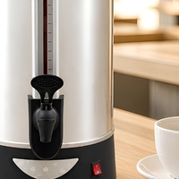 Bouilloire Électrique 30L en Acier Inoxydable, Distributeur de Boissons 1600W avec Contrôle de Température pour Restaurant