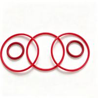 Joint torique en silicone rouge moulé sur mesure, étanche, résistant à la chaleur, dureté 20-90 Shore, service OEM, approuvé ROSH/REACH pour