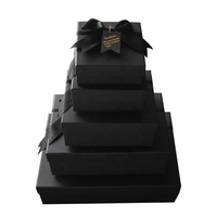 Emballage personnalisé pour perruque à cheveux, luxe, boîte noire avec fermeture, Logo personnalisé à chaud, couverture supérieure et inférieure, coffret cadeau