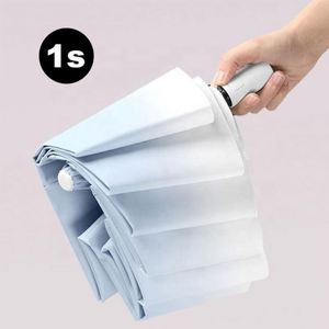 Parapluie de protection solaire et anti-UV double usage pour hommes et femmes, avec dégradé de couleur automatique personnalisé et revêtement noir - Product Image 2