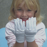 Gants en coton blanc confortables et respirants pour enfants, antidérapants, anti-chaleur, style uni, usage général, texture lisse, quotidien