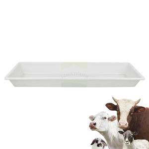 Abreuvoir pour animaux en <span class=keywords><strong>plastique</strong></span> PP écologique - Bac à eau blanc de 1 m pour moutons et bovins - Équipement agricole durable - Product Image 4