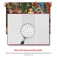 Puzzle Jigsaw Kertas Bertema Natal Lintas Negara 1000 Potong untuk Dewasa, Mainan Perakitan Penghilang Stres, Kotak Warna PC, Hadiah