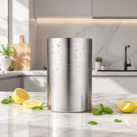 Accessoires de bar en gros, refroidisseur de bouteilles de bière pour mariage, 1,2 L, design moderne personnalisé, seau à glace portable à double paroi en acier inoxydable