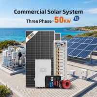 Kit Solar de 50kW con Almacenamiento de Batería de 100kWh, Sistema Trifásico para Casa de Campo y Áreas Remotas