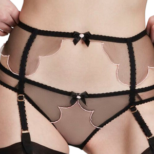 Logo personnalisé transparent exquis haut de gamme bord ondulé doux fleur maille doux doux pour la peau et mignon femmes Lingerie Sexy <span class=keywords><strong>porte</strong></span>-jarretelles - Product Image 6