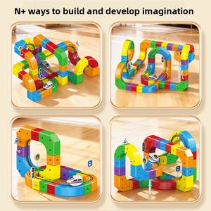 Jeux de trains miniatures sur rail magnétique, assemblage DIY, jeu de rail magique, cube 3D, rail électrique, charge USB, jouet de rail pour enfants - Product Image 6