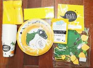 <strong>Dinosaur</strong> <strong>Birthday</strong> <strong>Party</strong> Supplies for Kids <strong>Dinosaur</strong> <strong>Party</strong> Pack Spoons Forks Plates Set - Product Image 6