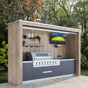 Nouvelles Arrivées Cuisine d'Extérieur Personnalisée Étanche avec Barbecue, en Acier Inoxydable pour Jardin/Cour, avec Abris - Product Image 2