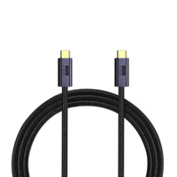 Cable de Datos JILIAN USB4 Thunderbolt 3 Tipo-C con Chip E-Marker de Alta Frecuencia, Material Tejido, 1m/2m/3m, Adaptador U4 Line 20G para Computadora