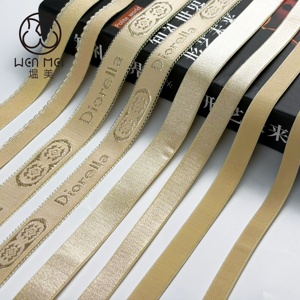 ยางยืดหลากหลายแบบ 10 มม. 12 มม. 15 มม. รับทำโลโก้ ยางยืดสำหรับชุดชั้นในแบบ Picot ยางยืดไนลอนเงา สายรัดบรา - Product Image 1