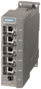 Module d'interface Ethernet industriel Siemens 6GK5005-0BA10-1AA3SCALANCE X005, coupleur réseau 5 ports pour la commande automatisée - Product Image 1