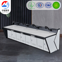 Système de bureau modulaire extensible en métal moderne pour salle de surveillance, salle de diffusion, salle de contrôle de sécurité, centre de commandement